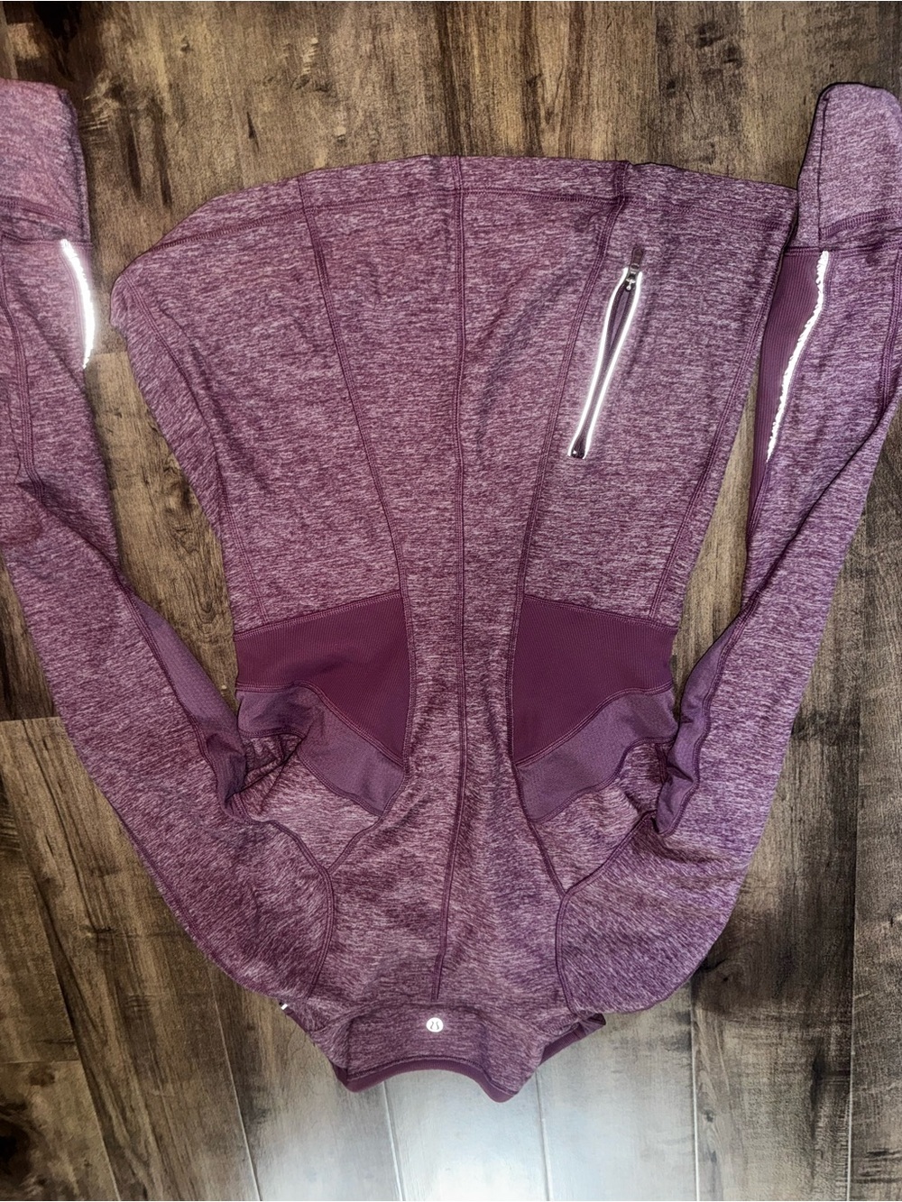 Lululemon Base Runner Half Zip Cold Hands Warm Heart Bordeaux Plum Sz 6 - Picture 2 of 13